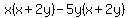 x%28x%2B2y%29-5y%28x%2B2y%29