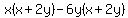 x%28x%2B2y%29-6y%28x%2B2y%29