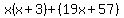 x%28x%2B3%29%2B%2819x%2B57%29