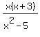 x%28x%2B3%29%2F%28x%5E2+-+5%29