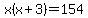x%28x%2B3%29=154