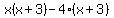 x%28x%2B3%29-4%28x%2B3%29