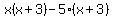 x%28x%2B3%29-5%28x%2B3%29