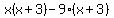 x%28x%2B3%29-9%28x%2B3%29