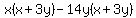 x%28x%2B3y%29-14y%28x%2B3y%29