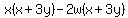 x%28x%2B3y%29-2w%28x%2B3y%29