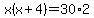 x%28x%2B4%29=30%2A2
