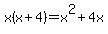 x%28x%2B4%29+=+x%5E2+%2B+4x