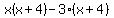 x%28x%2B4%29-3%28x%2B4%29