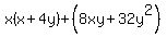 x%28x%2B4y%29%2B%288xy%2B32y%5E2%29