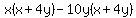 x%28x%2B4y%29-10y%28x%2B4y%29