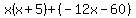 x%28x%2B5%29%2B%28-12x-60%29