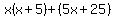 x%28x%2B5%29%2B%285x%2B25%29