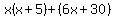x%28x%2B5%29%2B%286x%2B30%29