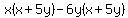 x%28x%2B5y%29-6y%28x%2B5y%29