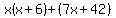 x%28x%2B6%29%2B%287x%2B42%29