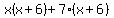 x%28x%2B6%29%2B7%28x%2B6%29
