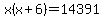 x%28x%2B6%29=14391