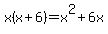 x%28x%2B6%29=x%5E2%2B6x
