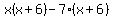 x%28x%2B6%29-7%28x%2B6%29