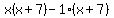 x%28x%2B7%29-1%28x%2B7%29