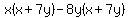 x%28x%2B7y%29-8y%28x%2B7y%29