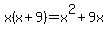 x%28x%2B9%29=x%5E2%2B9x