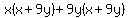 x%28x%2B9y%29%2B9y%28x%2B9y%29