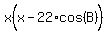 x%28x%5E%22%22-22%2Acos%28B%29%29