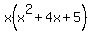 x%28x%5E2%2B+4x+%2B+5%29