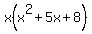 x%28x%5E2%2B5x%2B8%29