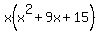 x%28x%5E2%2B9x%2B15%29