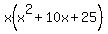 x%28x%5E2+%2B+10x+%2B+25%29