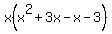 x%28x%5E2+%2B+3x+-+x+-+3%29