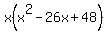 x%28x%5E2+-+26x+%2B+48%29+