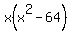 x%28x%5E2+-+64%29