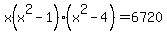 x%28x%5E2-1%29%28x%5E2-4%29=6720
