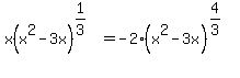 x%28x%5E2-3x%29%5E%281%2F3%29=-2%28x%5E2-3x%29%5E%284%2F3%29