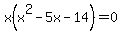 x%28x%5E2-5x-14%29=0