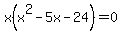 x%28x%5E2-5x-24%29=0