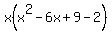 x%28x%5E2-6x%2B9-2%29