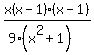 x%28x-1%29%28x-1%29%2F%289%28x%5E2%2B1%29%29