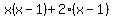 x%28x-1%29%2B2%28x-1%29