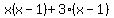 x%28x-1%29%2B3%28x-1%29