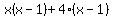 x%28x-1%29%2B4%28x-1+%29