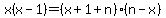 x%28x-1%29=%28x%2B1%2Bn%29%28n-x%29