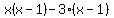 x%28x-1%29-3%28x-1%29