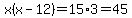x%28x-12%29=15%2A3=45