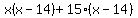 x%28x-14%29%2B15%28x-14%29