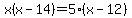 x%28x-14%29=5%28x-12%29